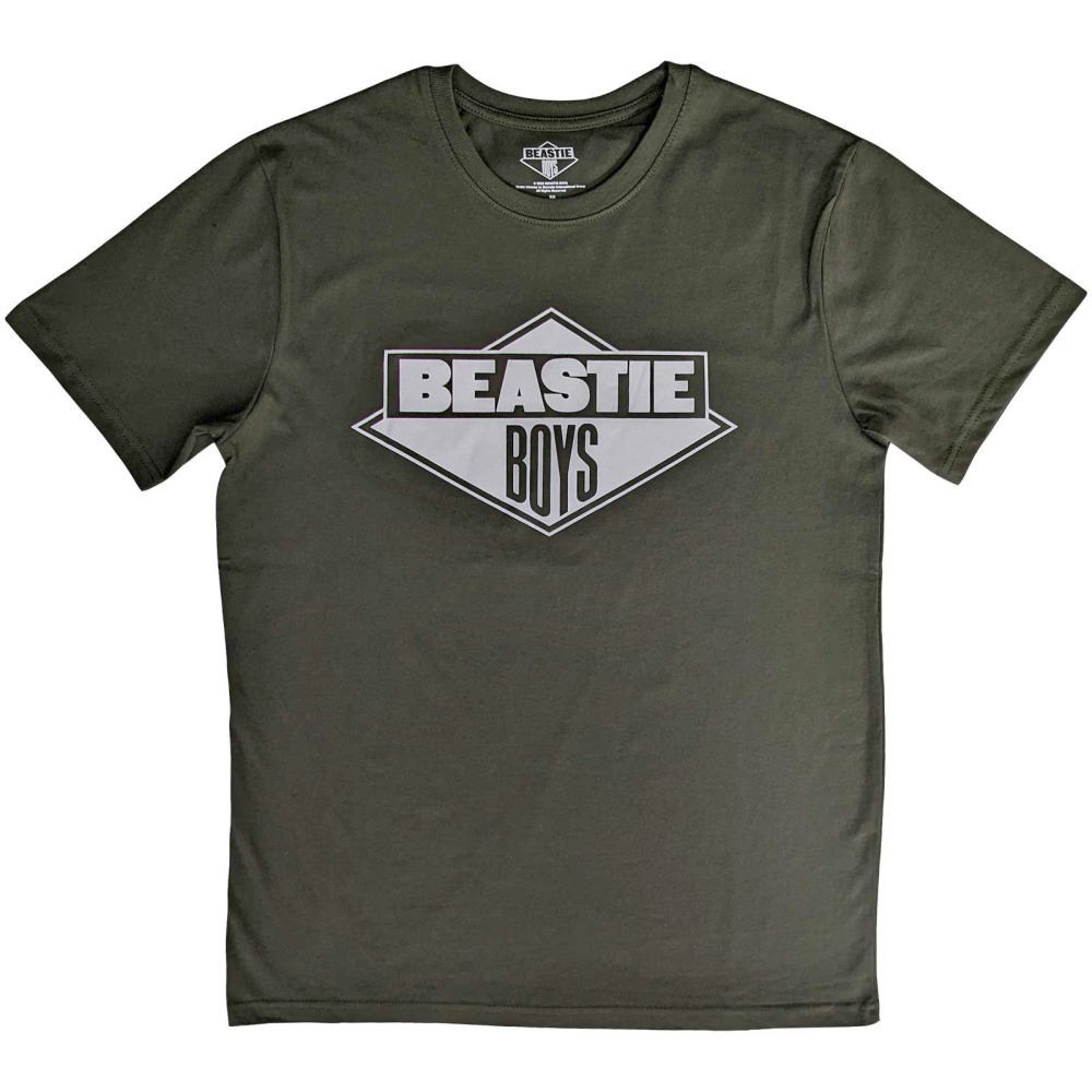 The Beastie Boys - Black & White Logo Heren Tshirt - Groen